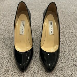 Jimmy Choo black patent heels